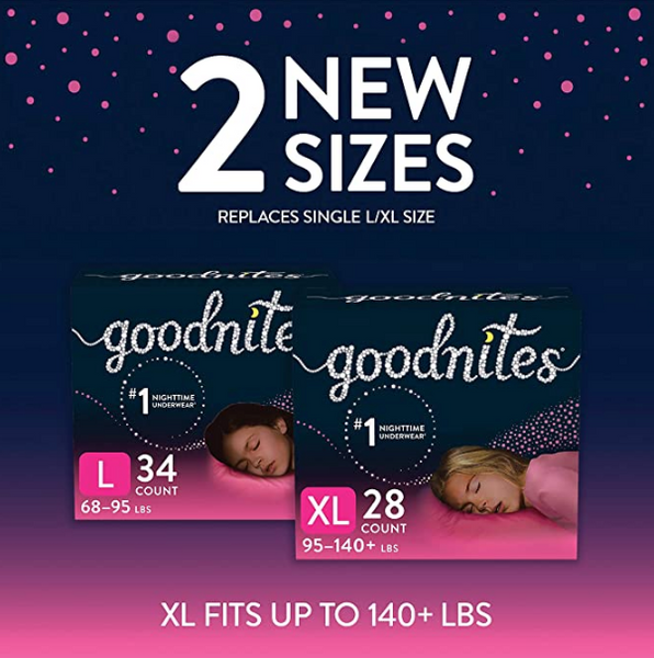 2x NEW Goodnites Girls XL Diapers – ConvertUps®