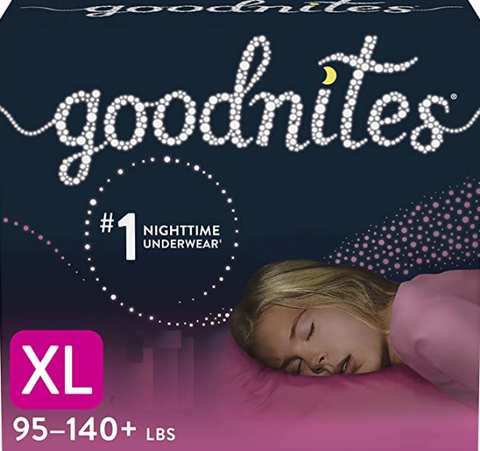 2x NEW Goodnites Girls XL Diapers