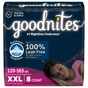 2x NEW Goodnites Girls XXL Diapers