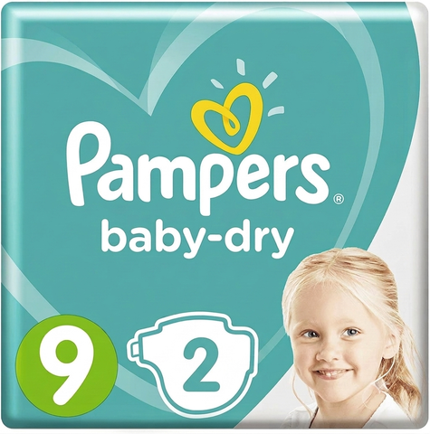 2x Pampers 9 Diapers